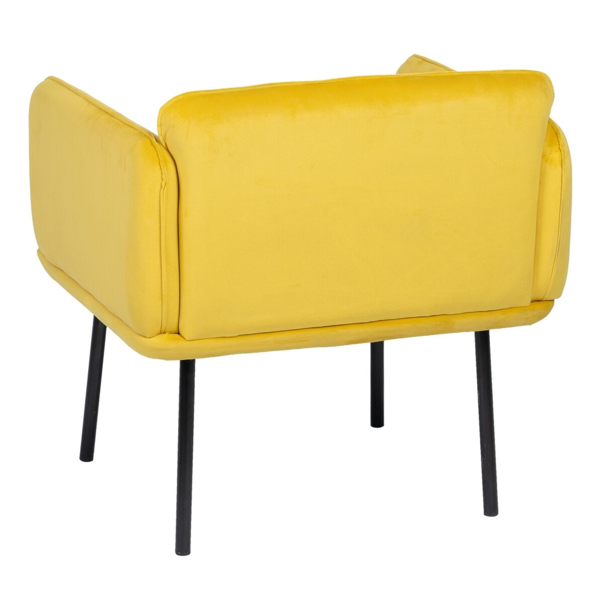 Chair Yellow Black 100% Polyester 76 x 64 x 77 cm-4