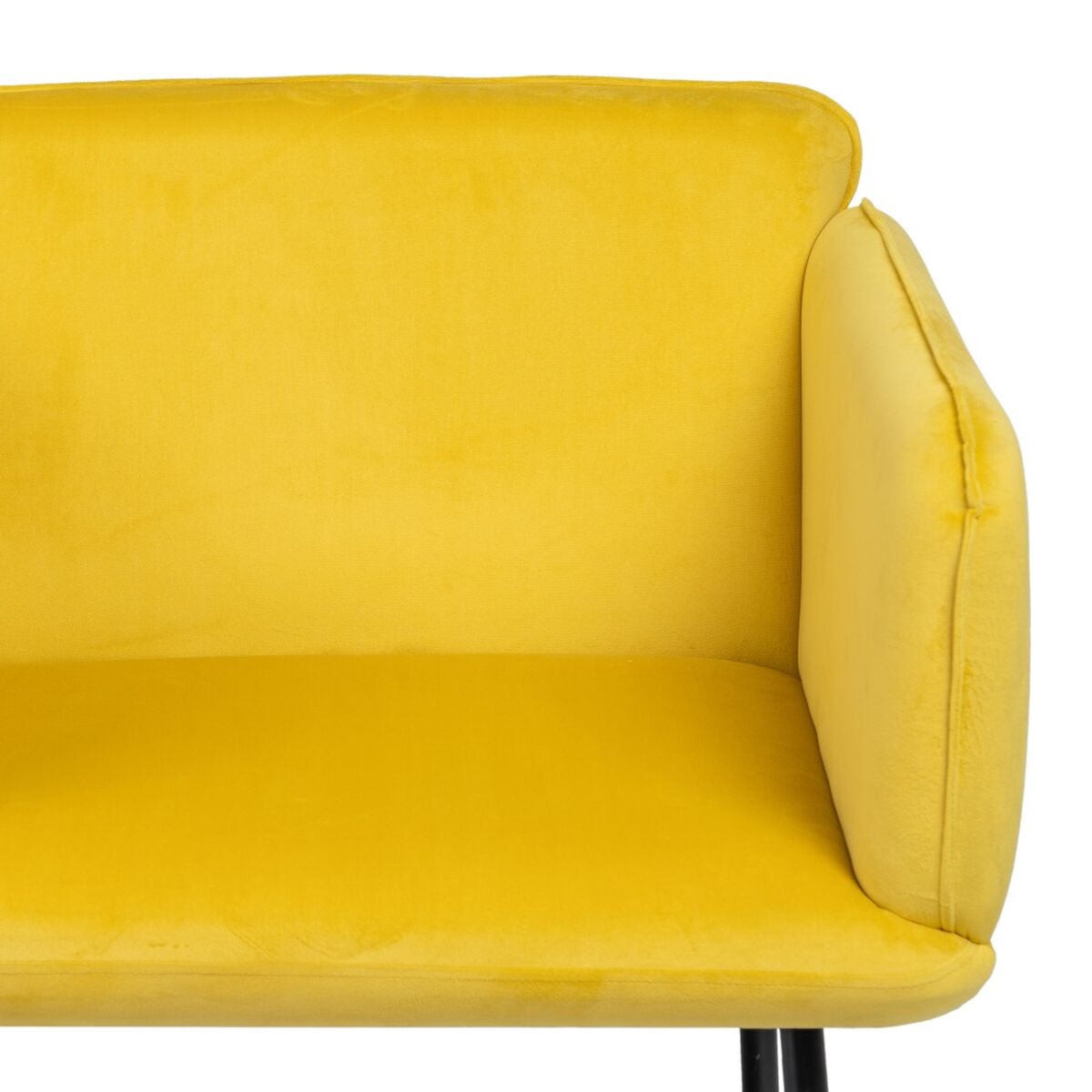 Chair Yellow Black 100% Polyester 76 x 64 x 77 cm-5