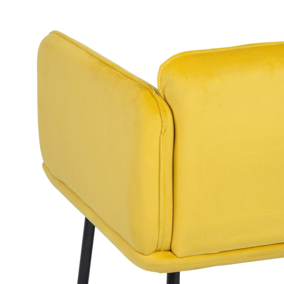 Chair Yellow Black 100% Polyester 76 x 64 x 77 cm-8