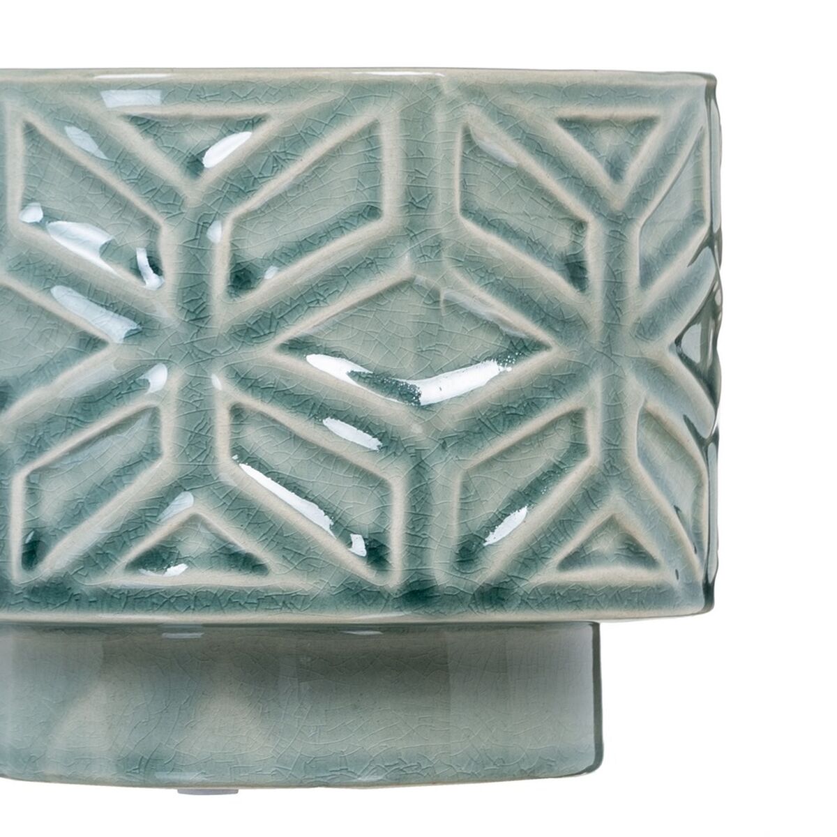 Flower Pot Stand Blue Ceramics 13.5 x 13.5 x 11.5 cm-2