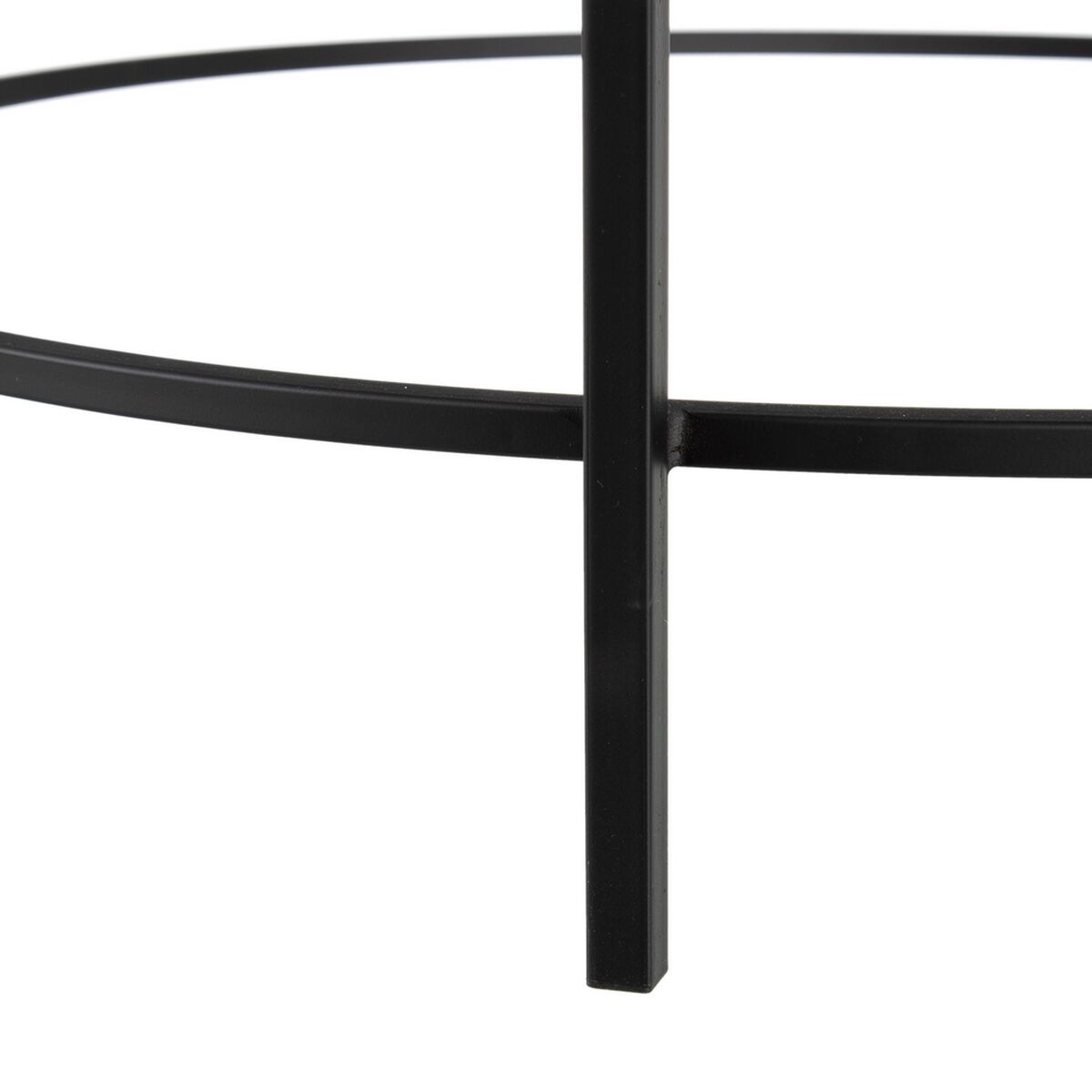 Кофейный столик Чёрный Серый Стеклянный Железо 90 x 90 x 45,5 cm-6