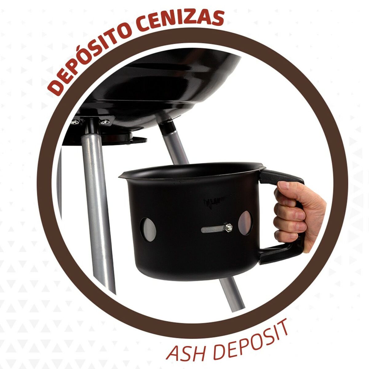 Угольный барбекю на колесах Aktive Алюминий Эмалированный металл текстилен 57 x 86 x 57 cm Чёрный-4