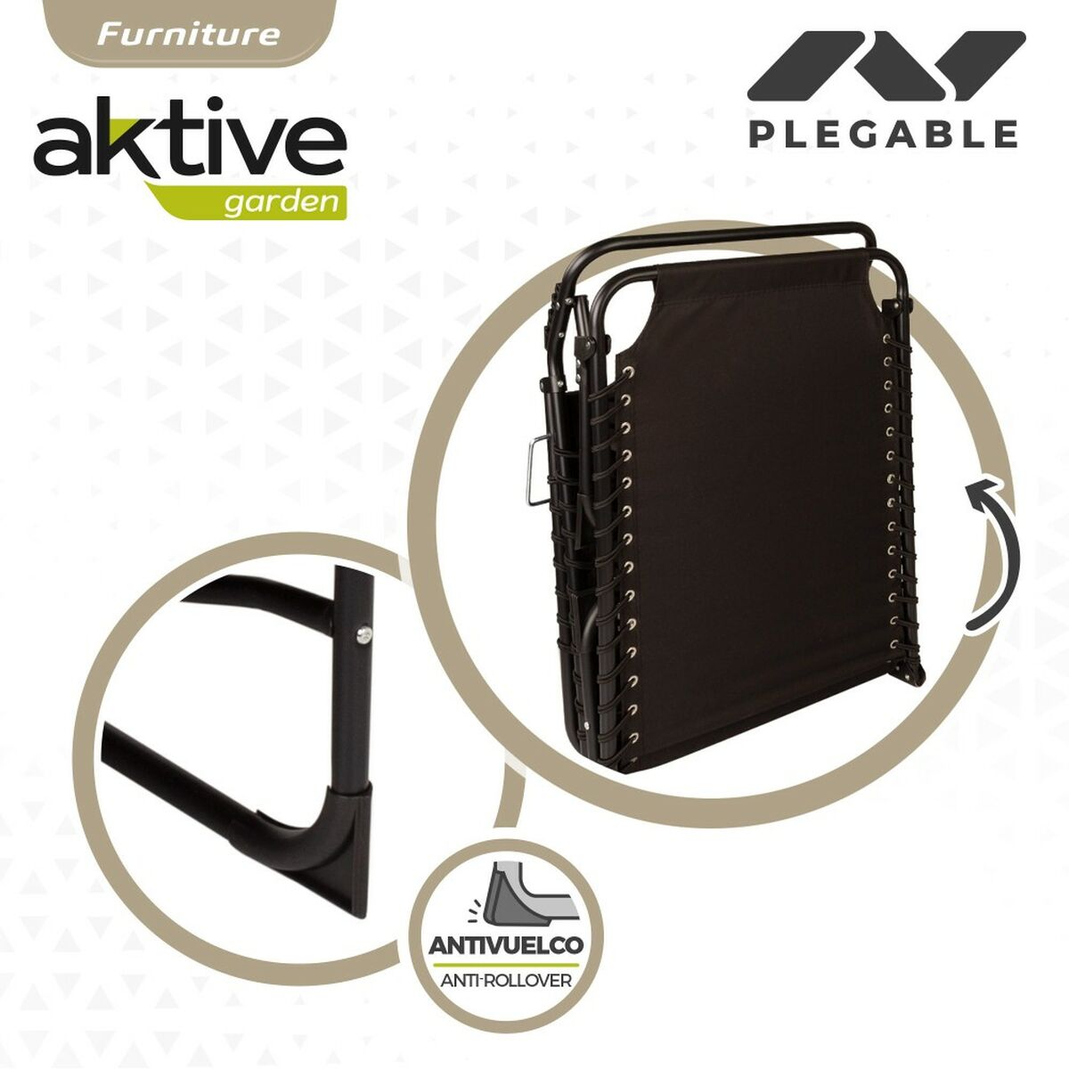 Шезлонг Aktive 190 x 32 x 58 cm-4