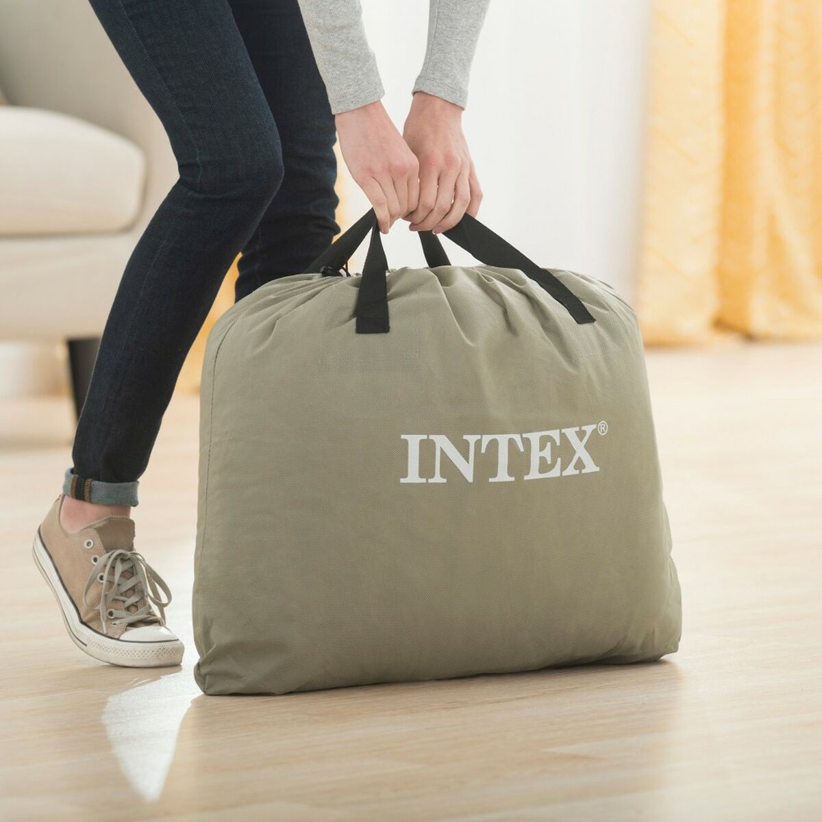 Надувная кровать Intex Fiber-Tech 152 x 56 x 203 cm-4