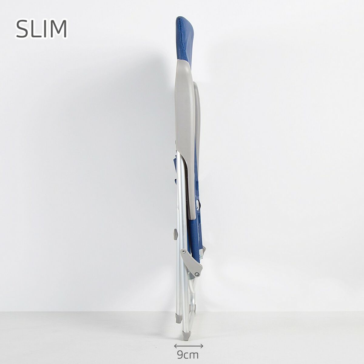 Пляжный стул Aktive Slim Складной Тёмно Синий 47 x 107 x 66 cm (4 штук)-2