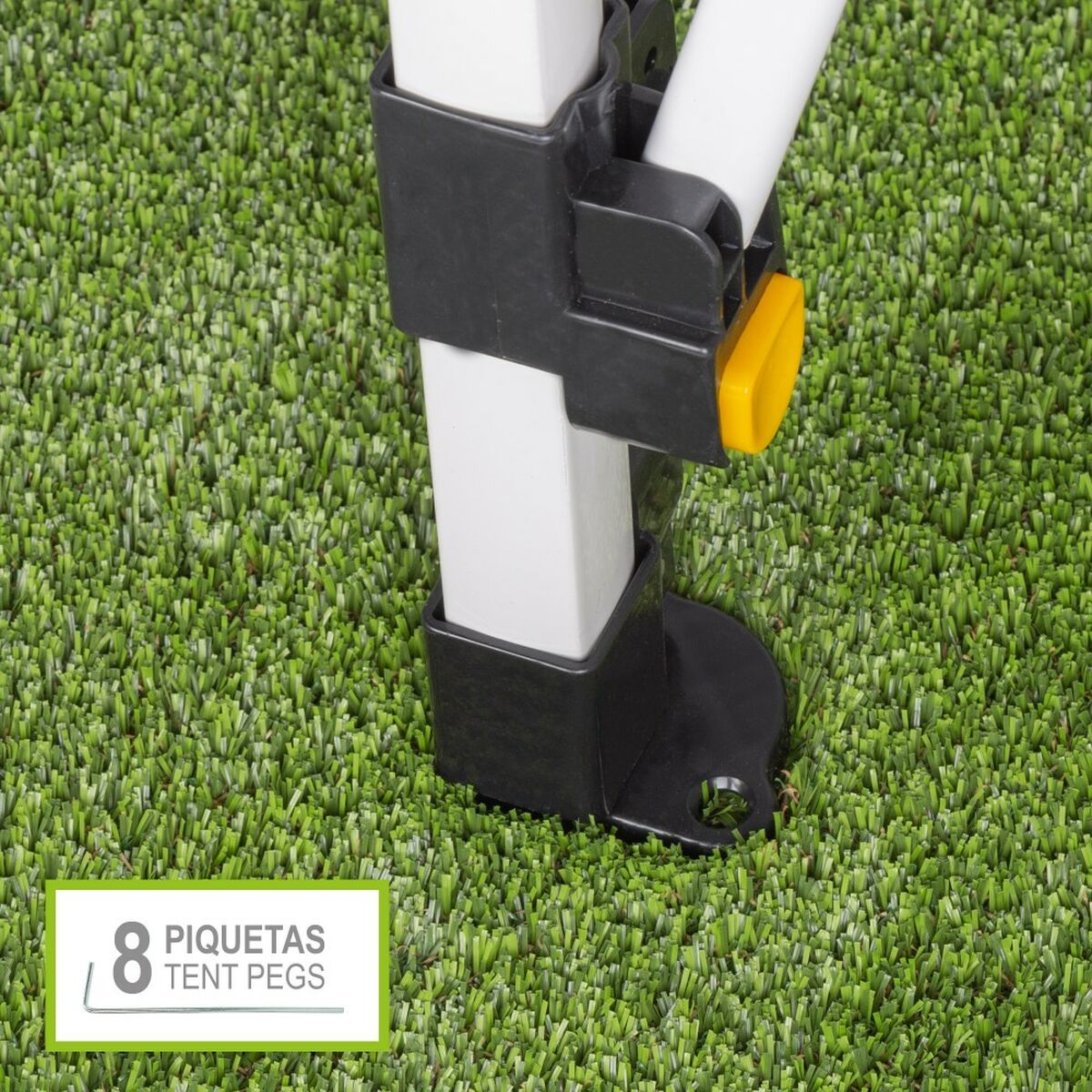 Беседка Aktive Складной Регулируемая высота Сталь полиэстер 420D Oxford Зеленый 300 x 320 x 300 cm-3