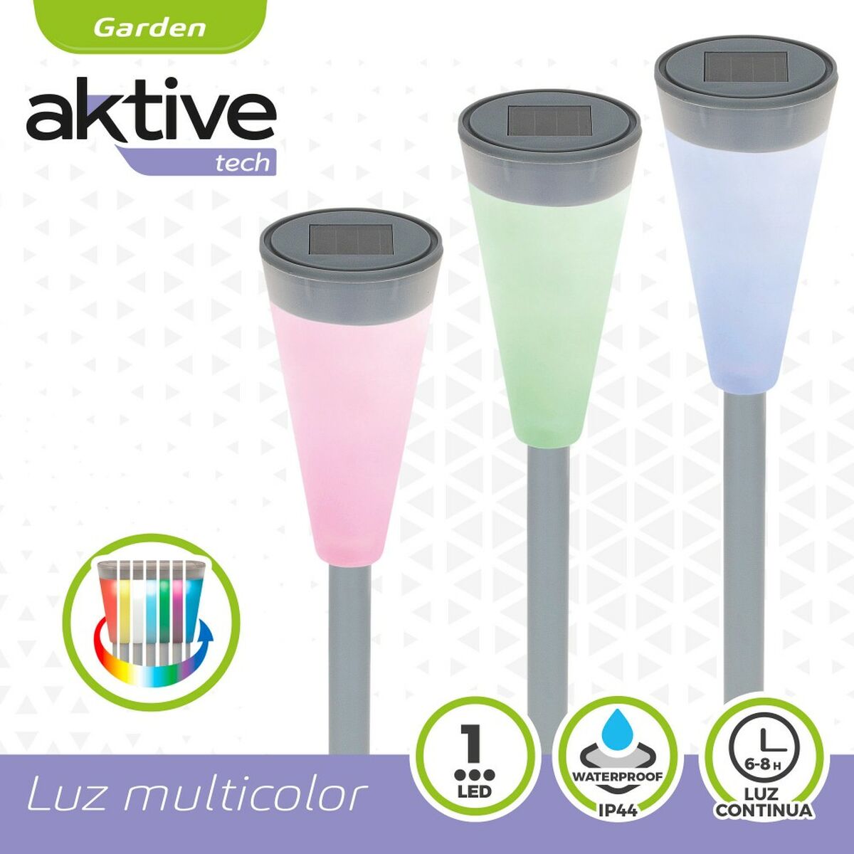 Солнечный садовый штырь Aktive Пластик 6,7 x 39 x 6,7 cm (24 штук)-4