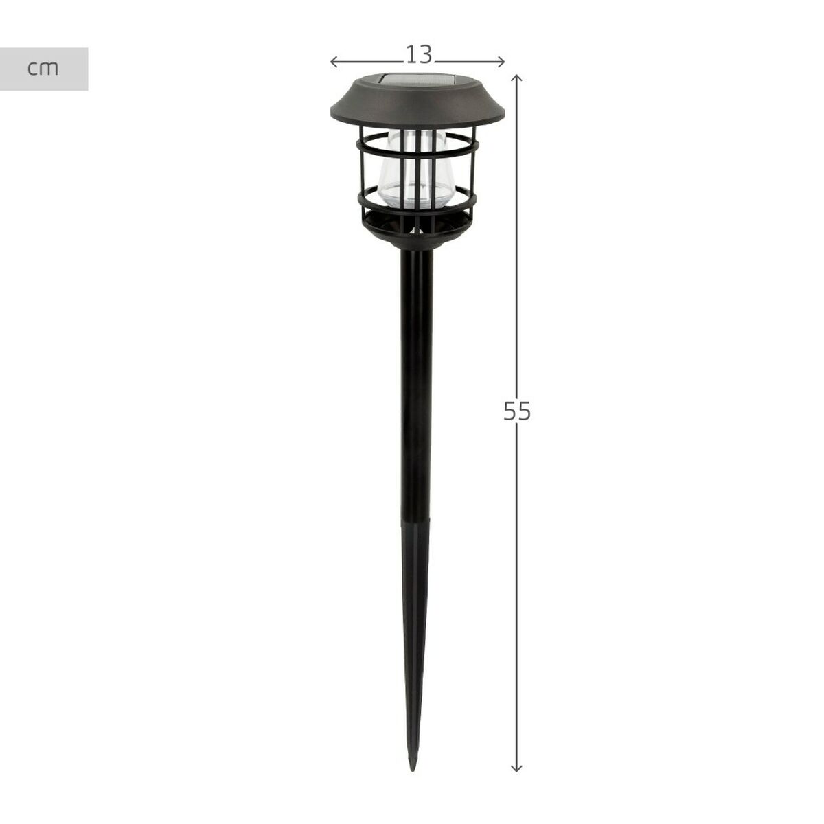 Набор солнечных садовых кольев Aktive 2 Предметы Нержавеющая сталь Пластик 13 x 55 x 13 cm (4 штук)-5