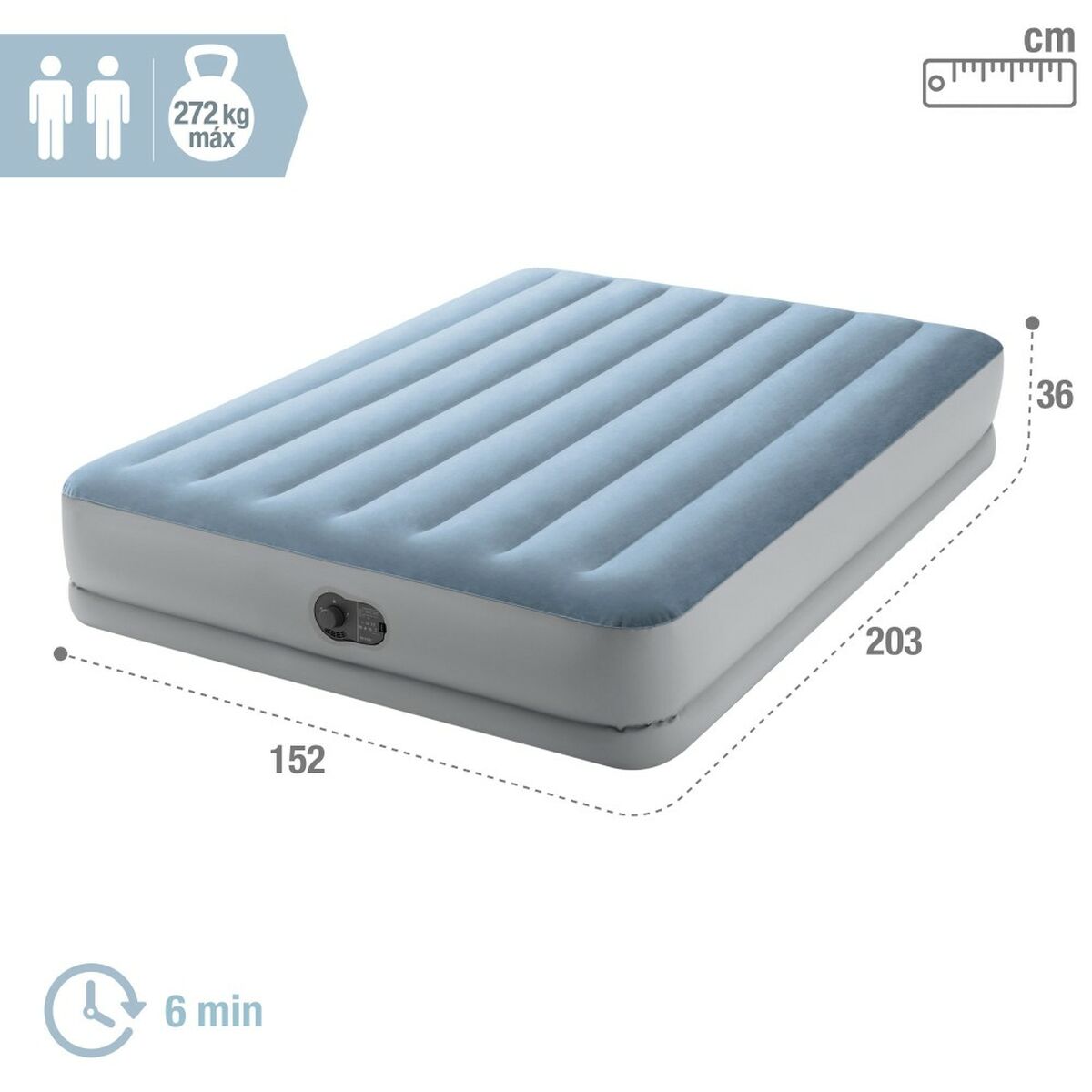 Надувная кровать Intex Comfort Queen 152 x 36 x 203 cm 2 штук-4