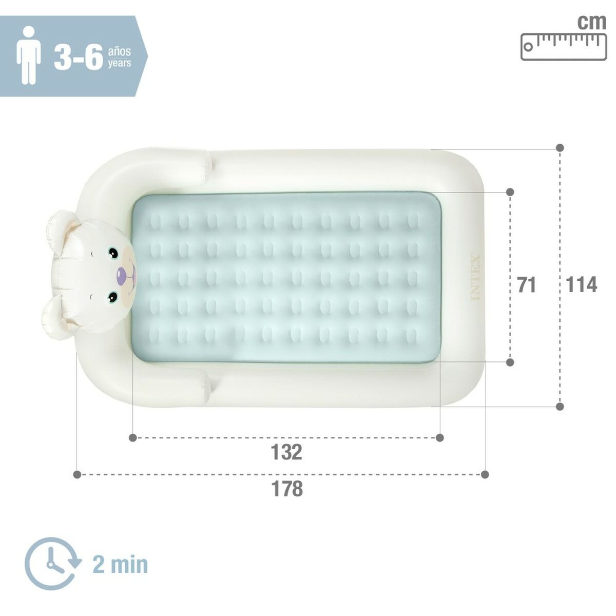 Надувная кровать Intex Junior Медведь 114 x 10 x 178 cm 3 штук-5