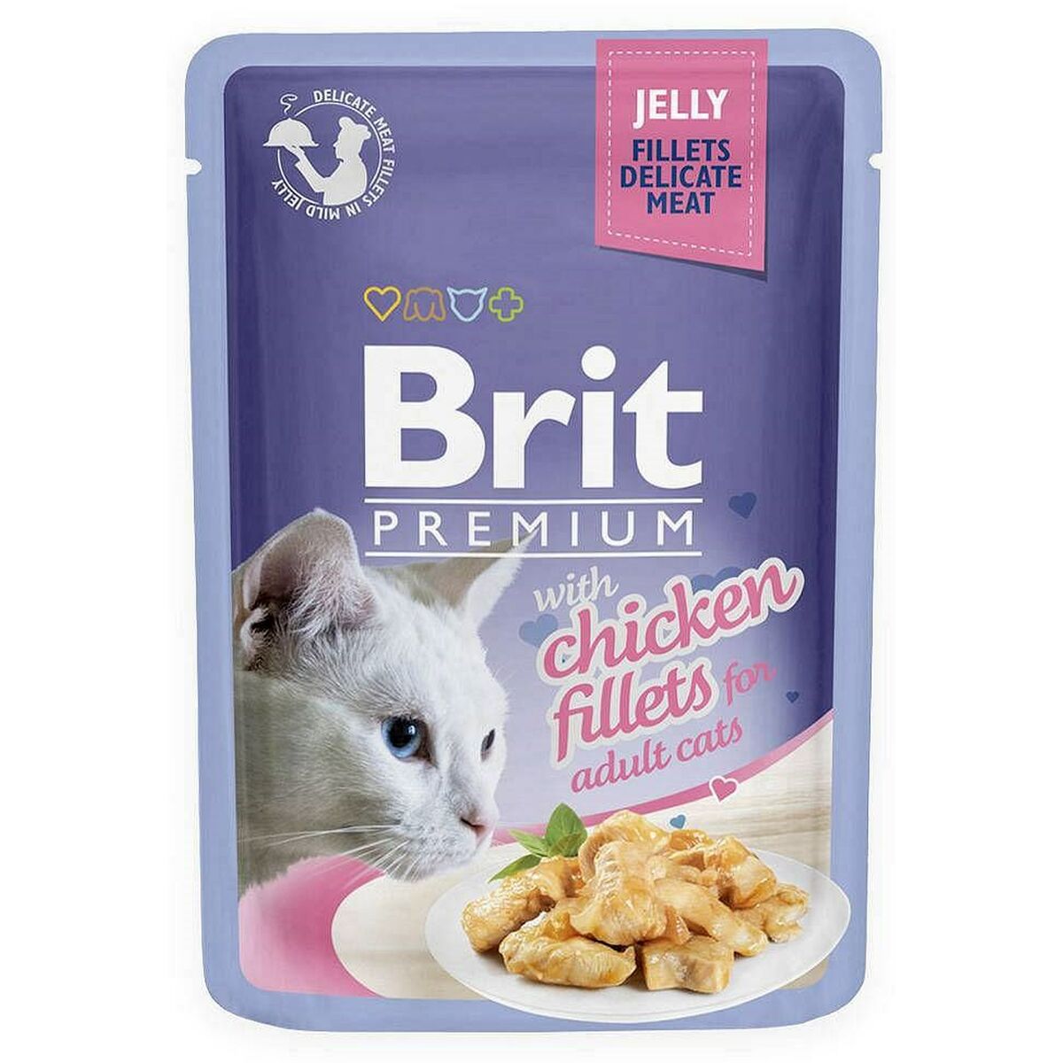 Корм для котов Brit Premium Курица Лососевый Телятина 12 x 85 g-3