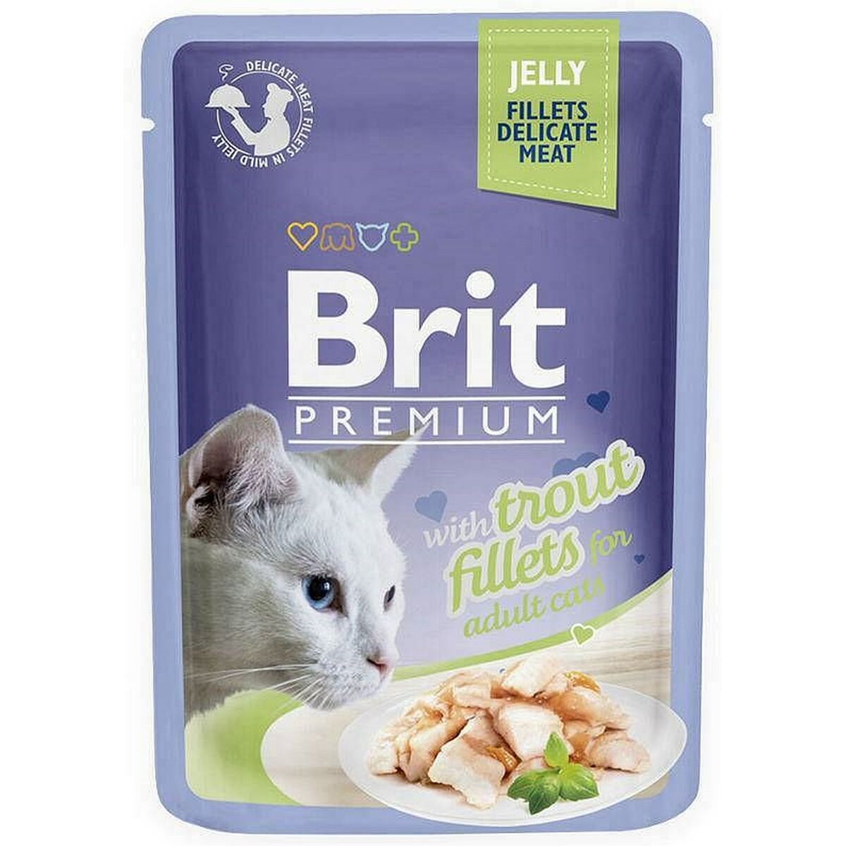 Корм для котов Brit Premium Курица Лососевый Телятина 12 x 85 g-4