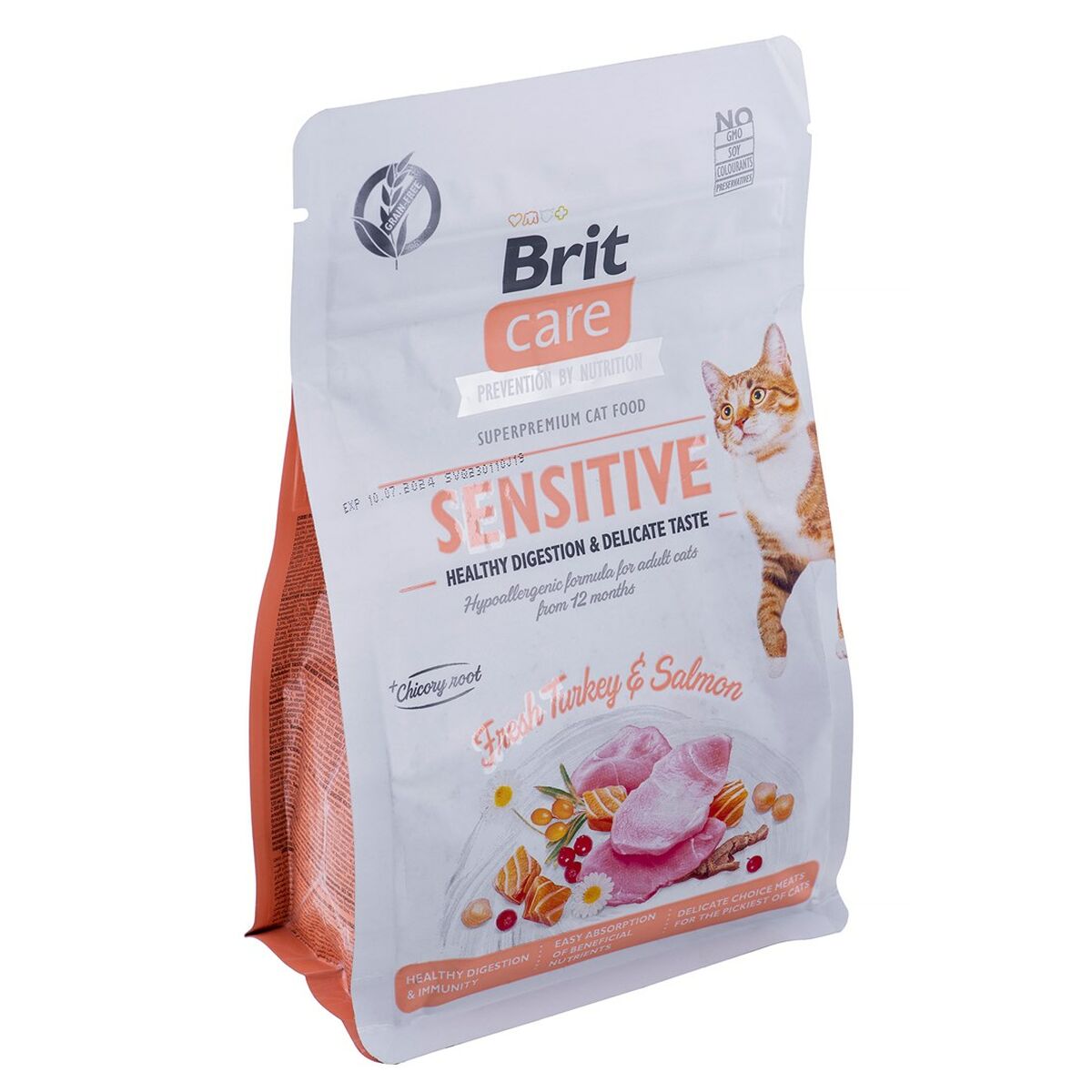 Корм для котов Brit Care Grain-Free Sensitive Для взрослых Лососевый индейка 400 g-3