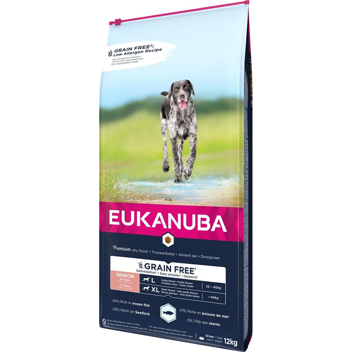 Eukanuba穀物無料シニアラージ/巨大品種シニアフィッシュ20-40 Kg 12 kg-2