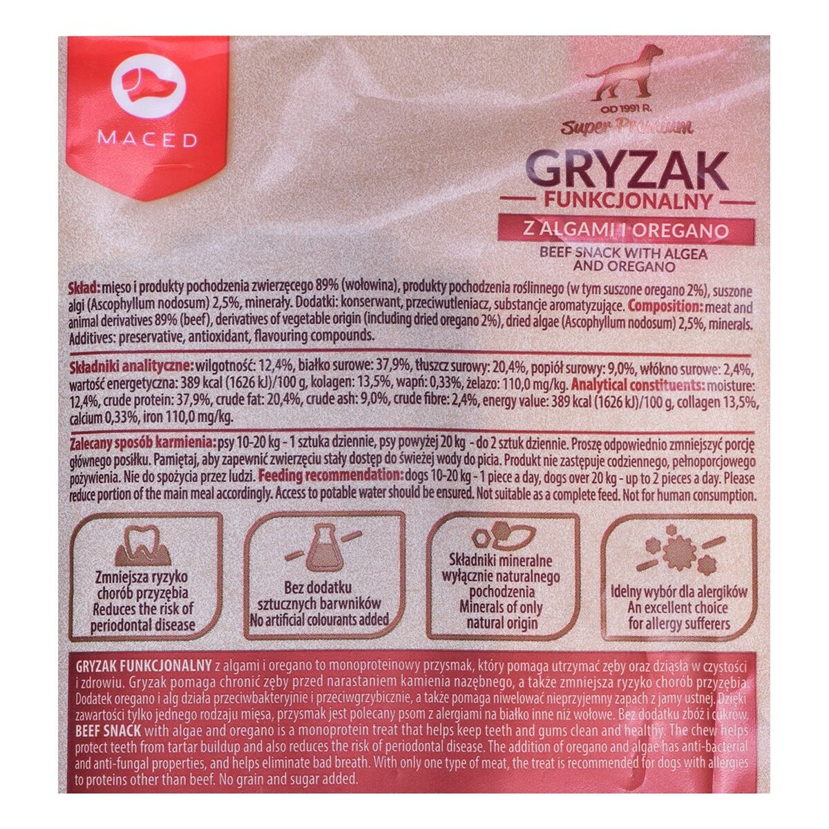 Закуска для собак Maced Телятина 100 g-2