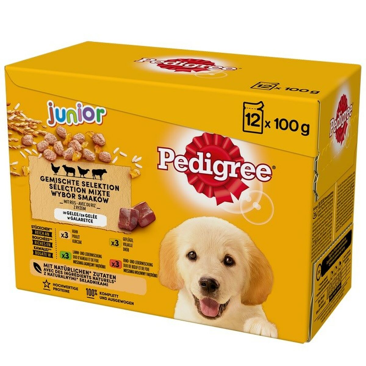 Влажный корм Pedigree unior Selection Курица Телятина Мясо ягненка птицы 100 g 12 x 100 g-2