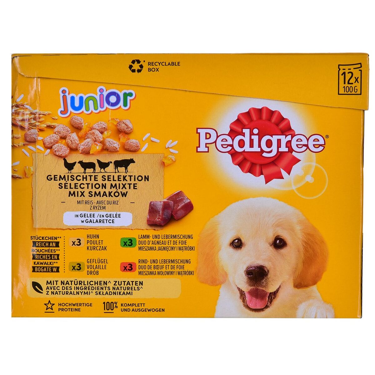 Влажный корм Pedigree unior Selection Курица Телятина Мясо ягненка птицы 100 g 12 x 100 g-4