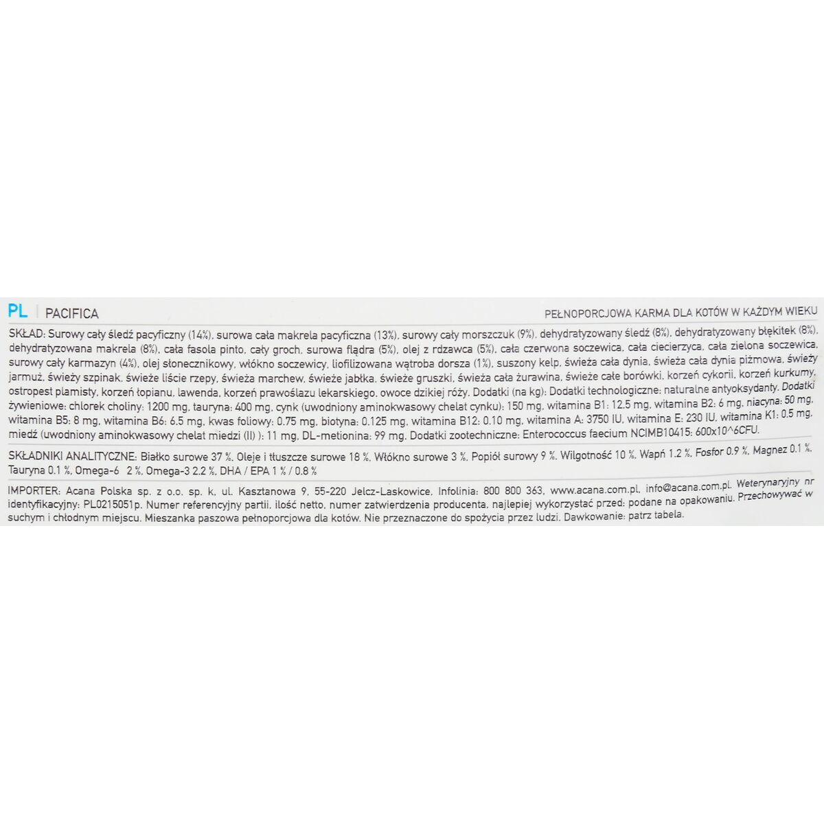 Katzenfutter Acana Pacifica Fisch 1,8 kg-3