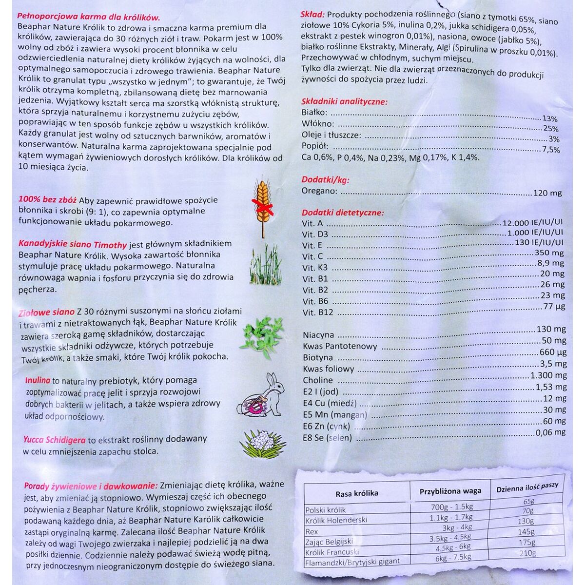 Фураж Beaphar Nature Кролик 3 Kg-2