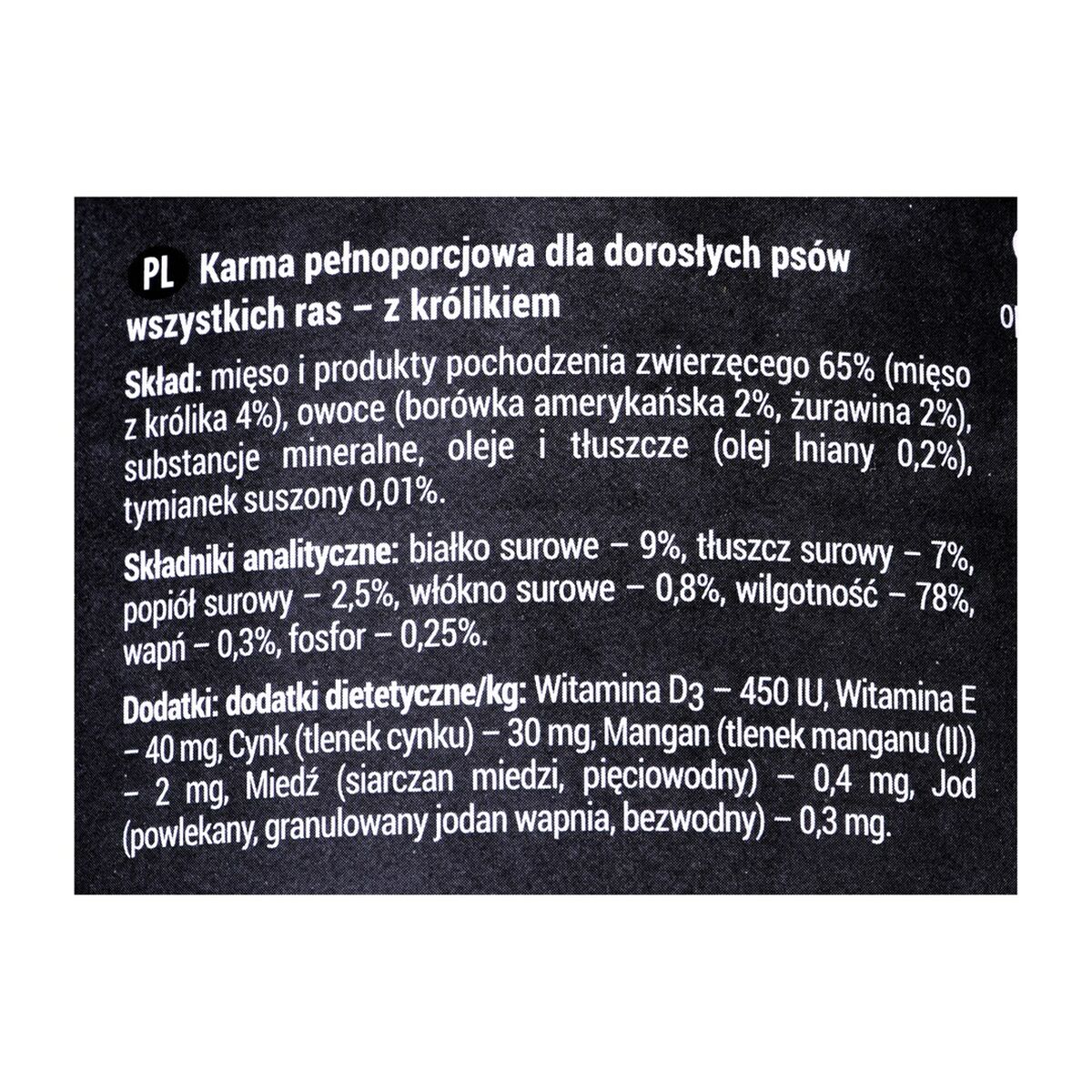 Влажный корм Dolina Noteci Rafi Черника Кролик 400 g-2