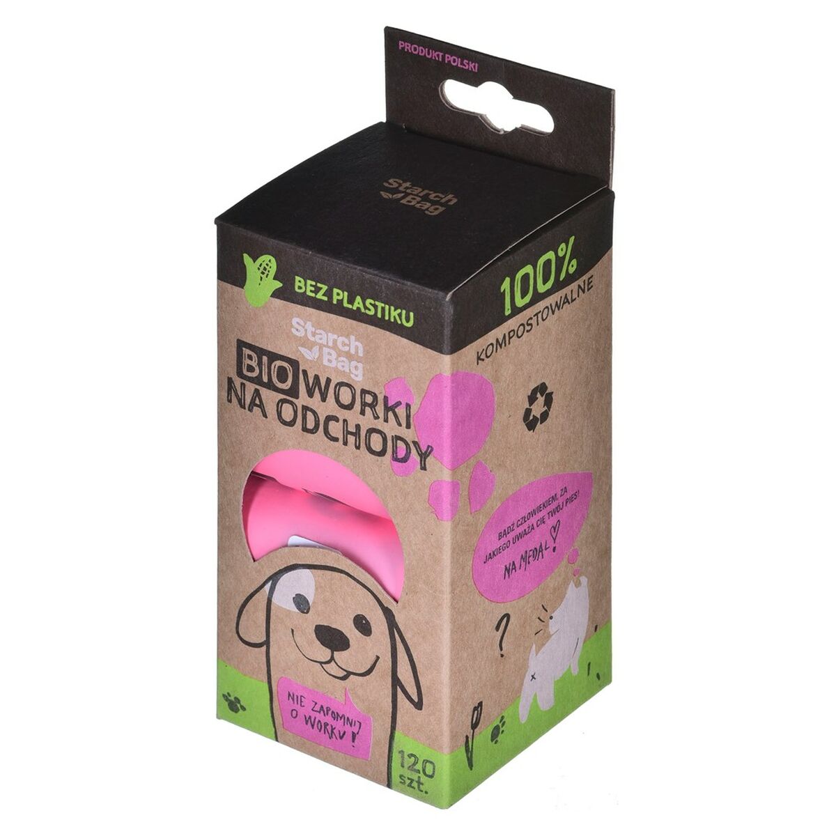 Мешок для мусора Starch Bag 961810 Розовый (120 Предметы)-2