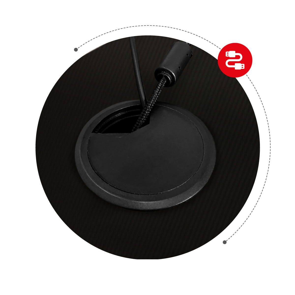 Письменный стол Gaming Huzaro Hero 2.5 Чёрный Алюминий 120 x 60 cm-6