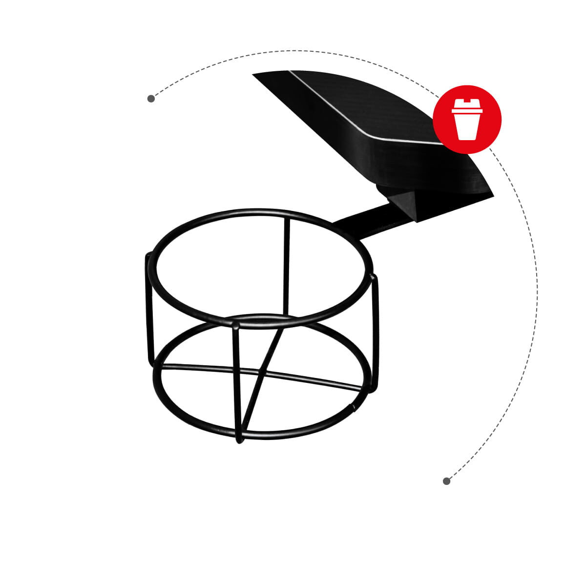 Письменный стол Gaming Huzaro Hero 2.5 Чёрный Алюминий 120 x 60 cm-8