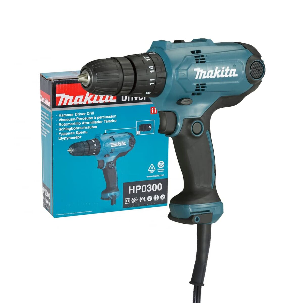 Makita HP0300 320 W 56 Nm 240 V kaya matkap-2