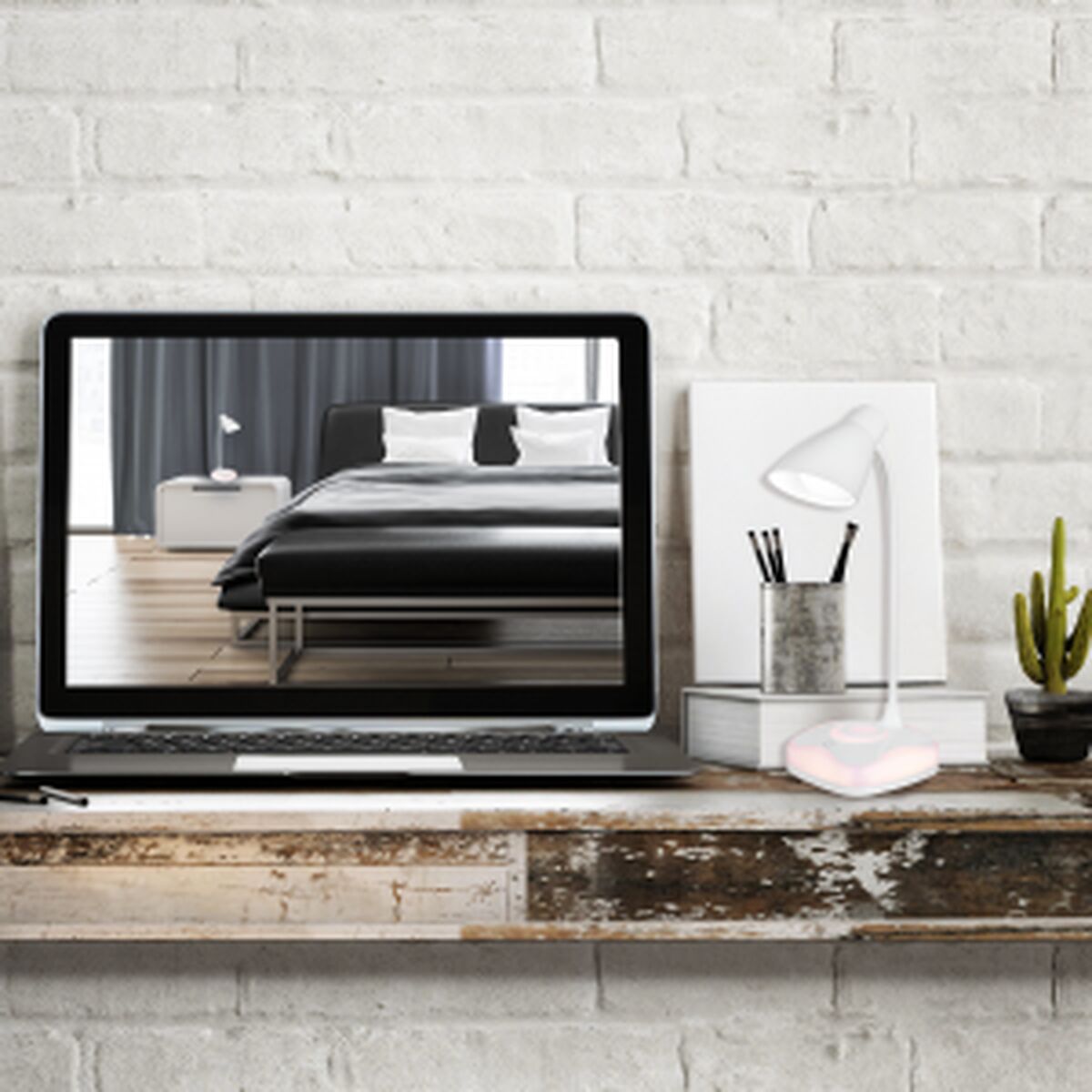 Настольная лампа Activejet AJE-CLASSIC PLUS Белый 6000 K 80 Пластик 7 W 5 V 11 x 3 x 10,5 cm-8