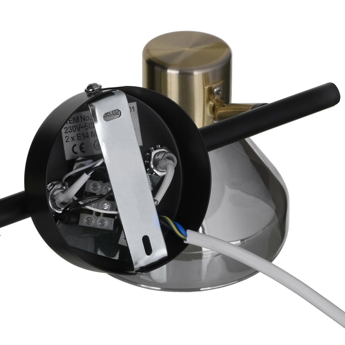 Потолочный светильник Activejet AJE-LISA 2P Чёрный Позолоченный Металл 40 W-6