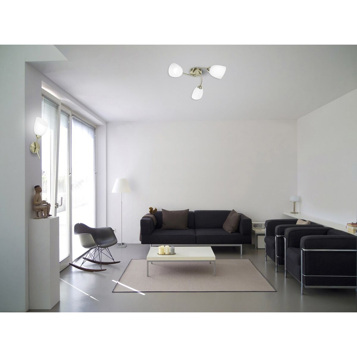 Потолочный светильник Activejet Benita Белый никель Металл Cтекло 40 W 230 V 60 cm-6