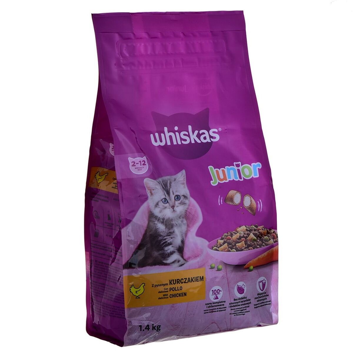 Корм для котов Whiskas Junior 2-12 Курица 1,4 Kg-4