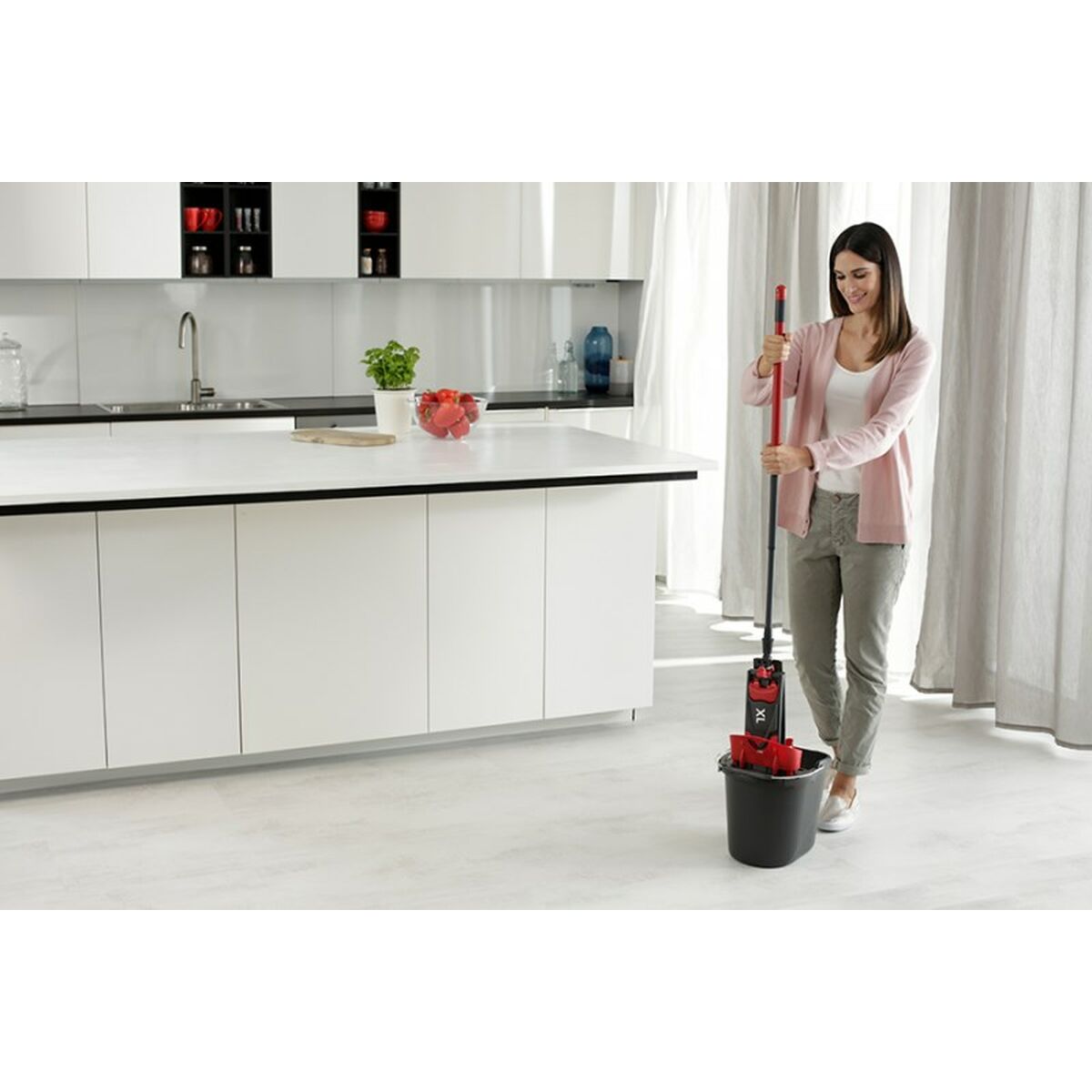 Mop Vileda Ultramax XL White Red Microfiber-4