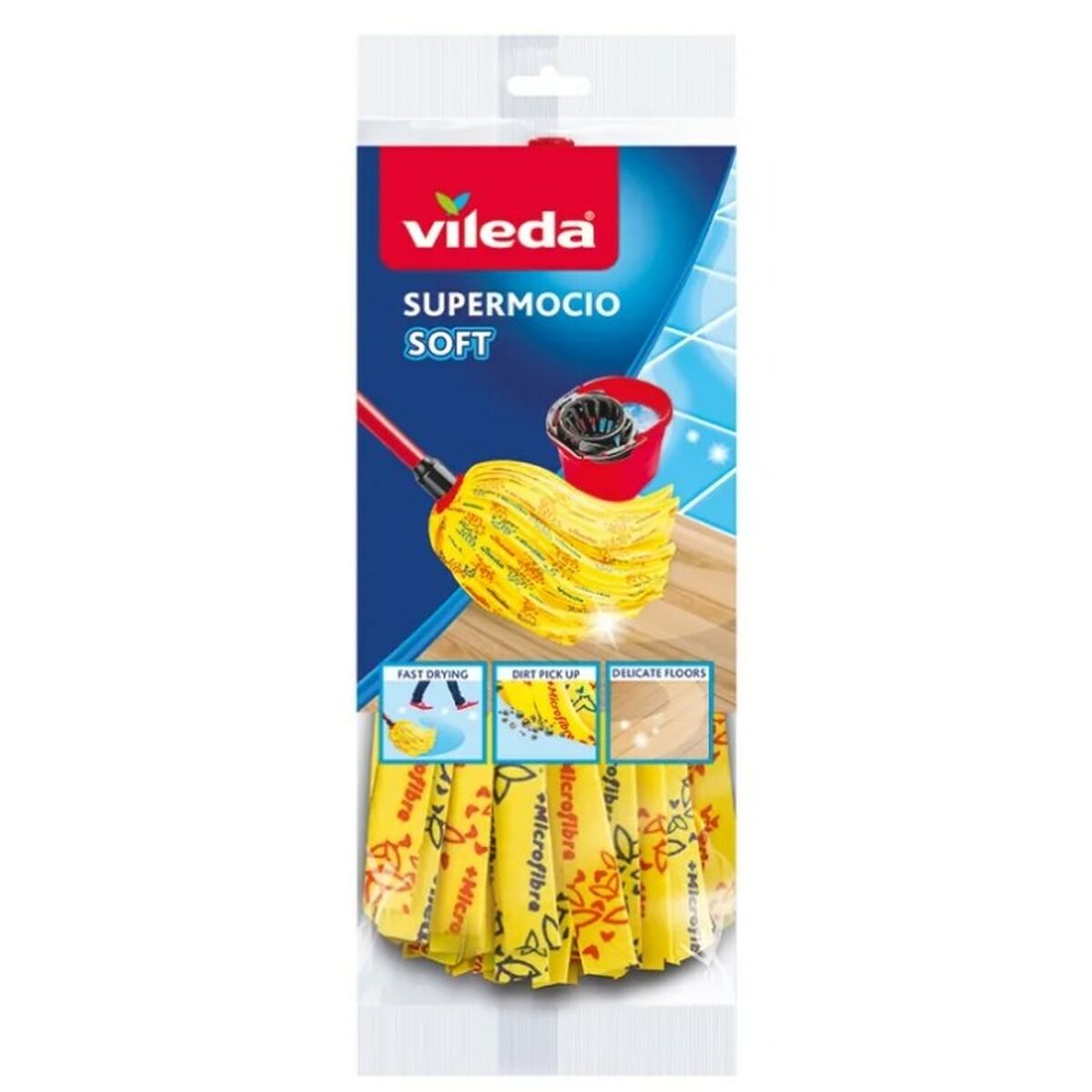 Швабра Vileda Supermocio Soft Жёлтый Чёрный-3