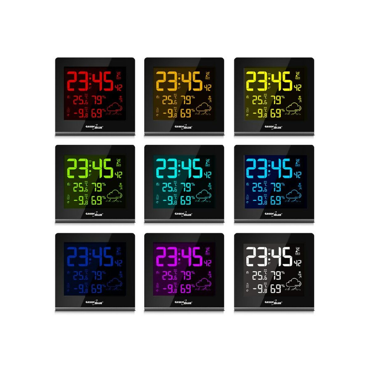 Çok fonksiyonlu hava istasyonu Greenblue GB151 Beyaz Siyah-5