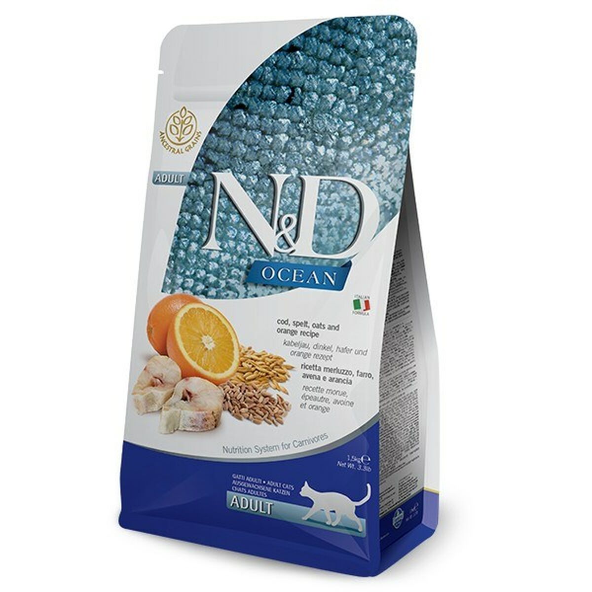 Cat Food Farmina N&D OCEAN Adult Orange Cod 1. 5 كجم-2
