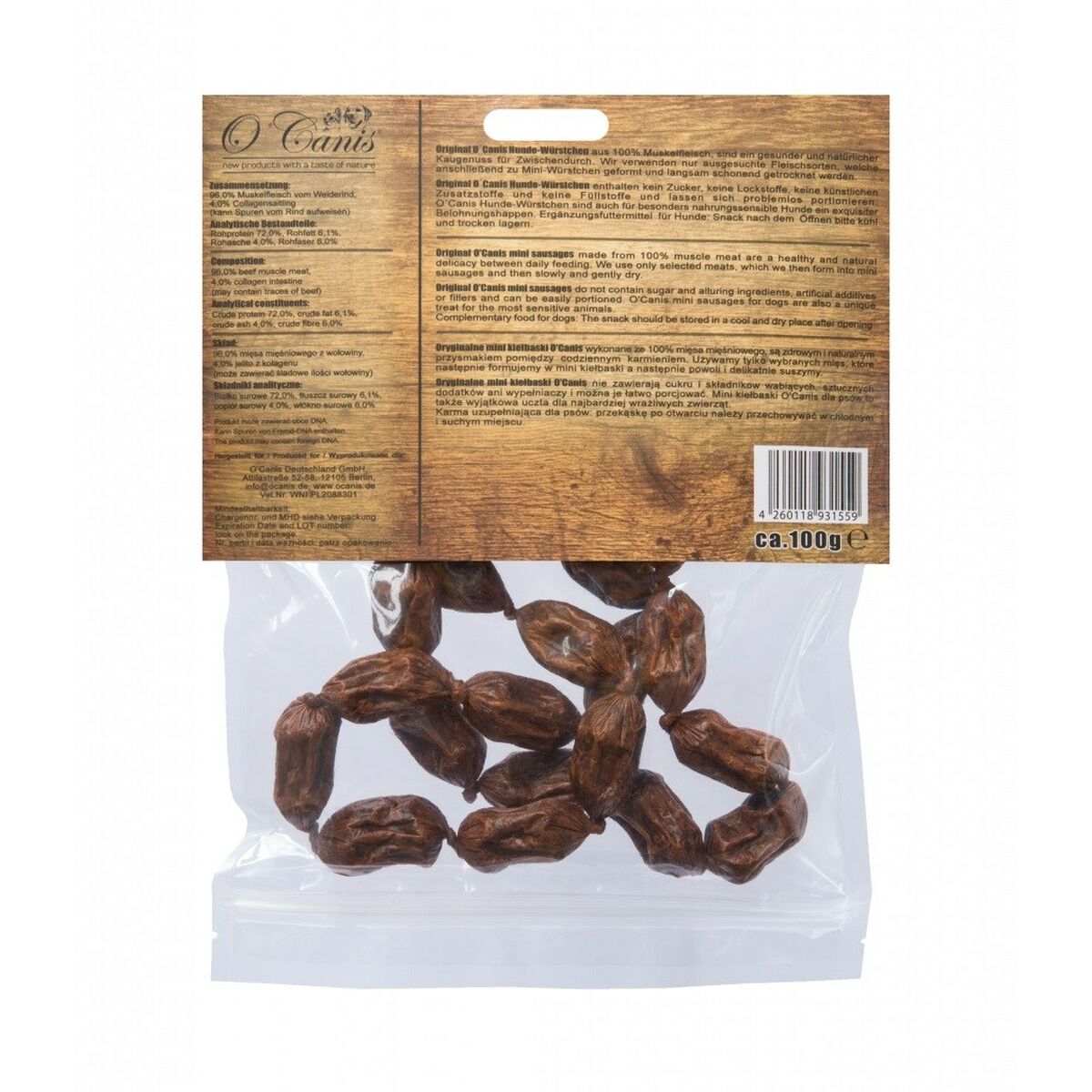 Закуска для собак O'canis Mini Телятина 100 g-2