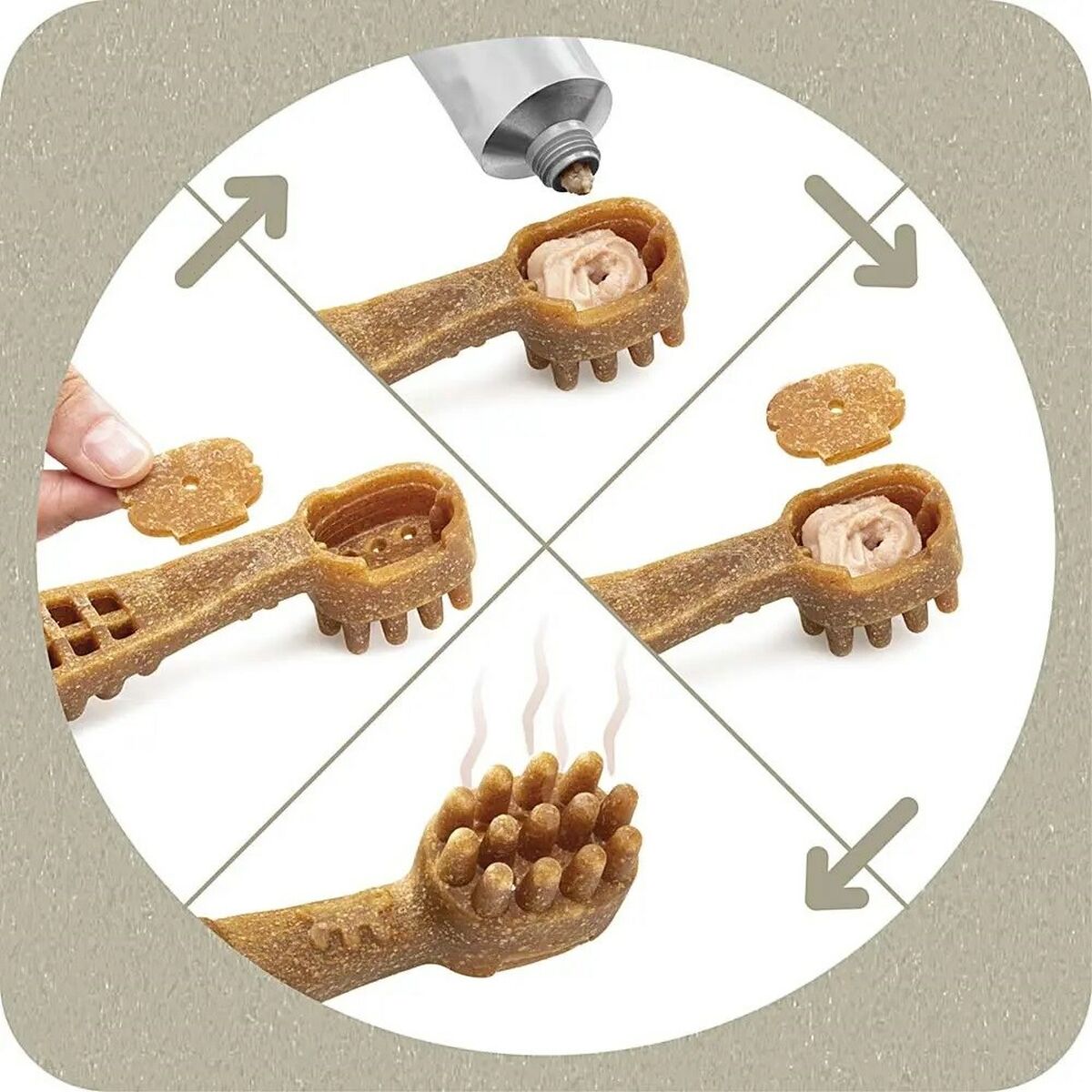 Закуска для собак Ferplast 89615014 Зубная щетка 4 штук-2