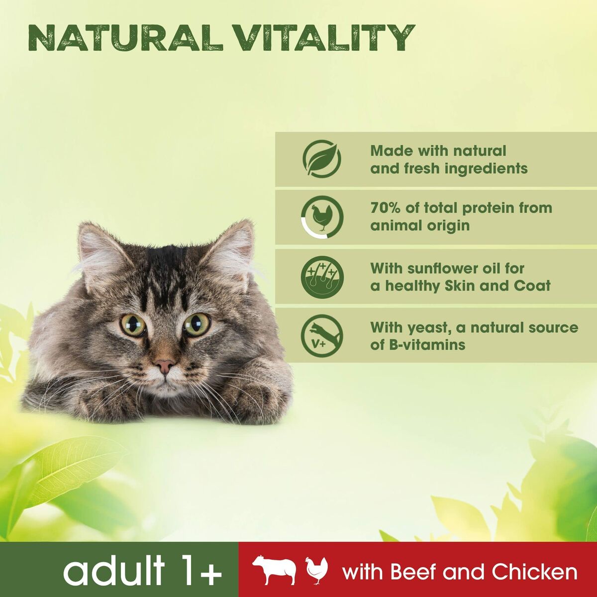 Корм для котов Perfect Fit Natural Vitality Beef 2,4 kg взрослых Курица-2