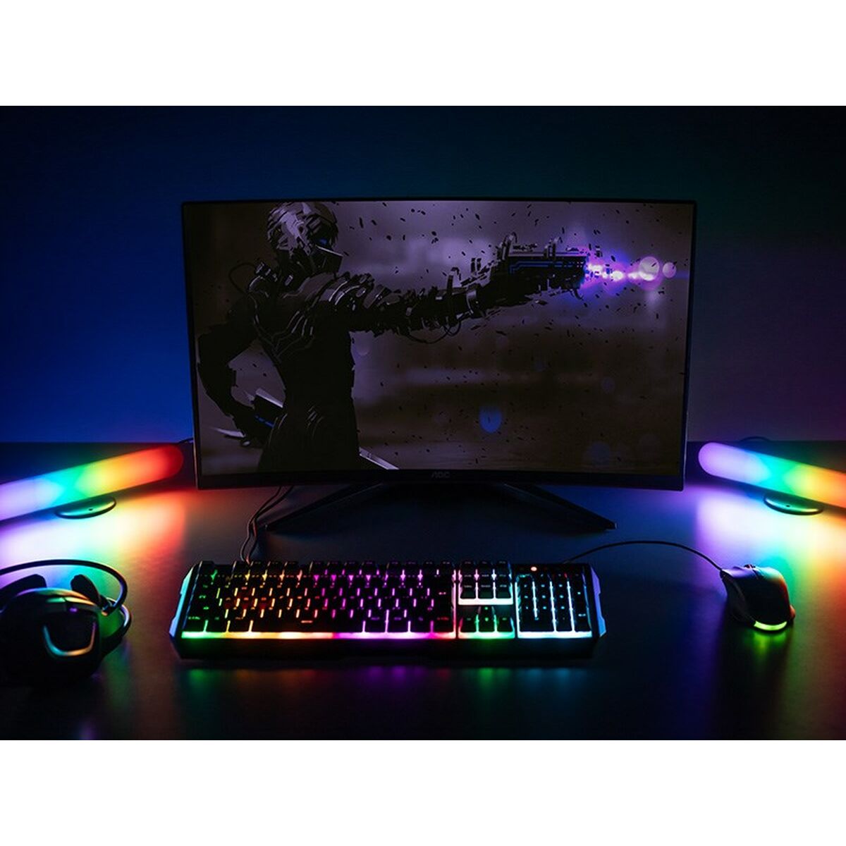 Настольная лампа Tracer RGB Ambience - Smart Flow Чёрный Разноцветный-4