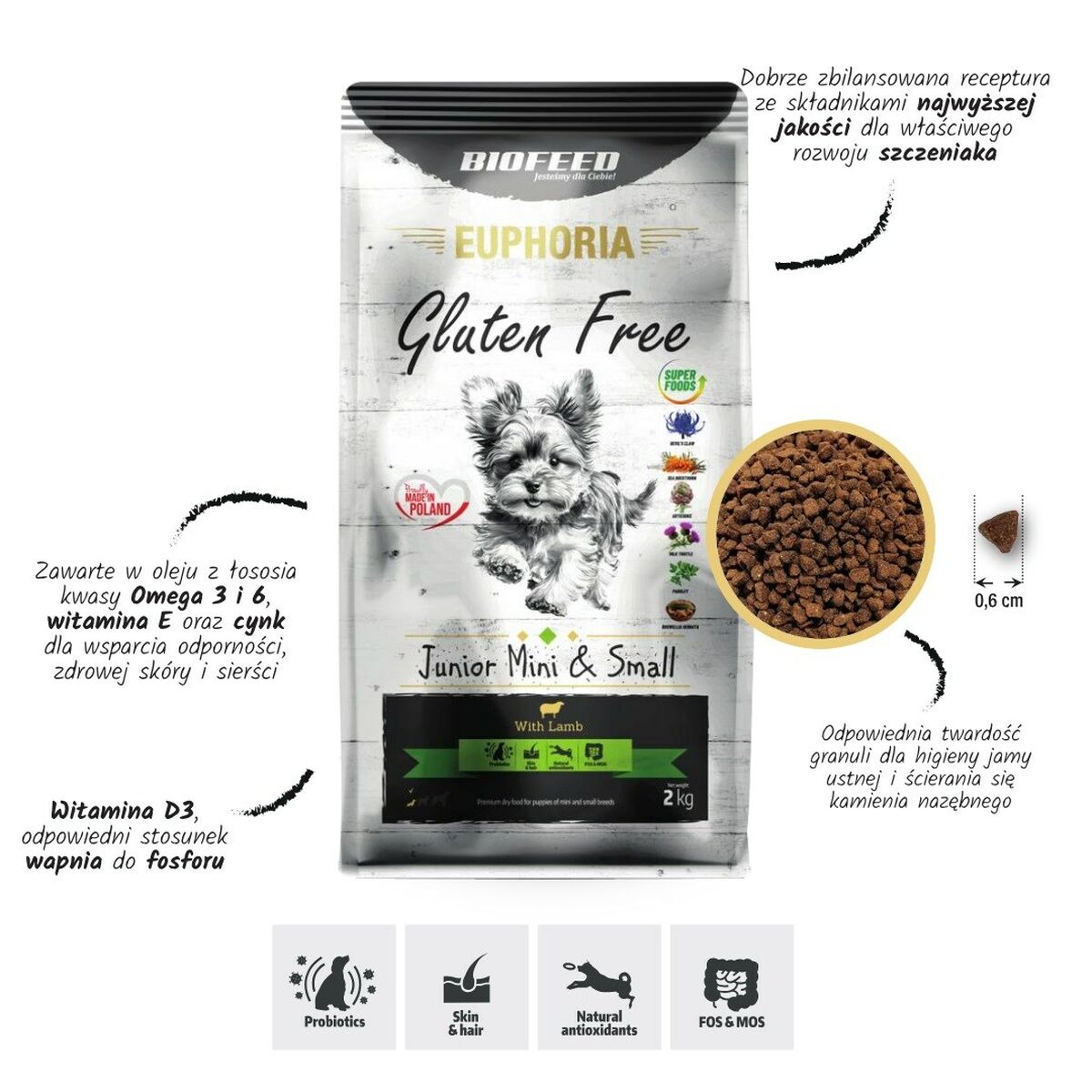 Furagem Biofeed Junior Mini & Small Carne de cordeiro 12 kg-3