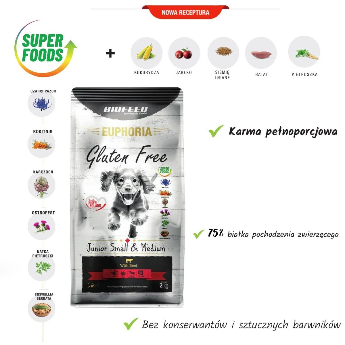 Forget Biofeed Junior Small & Medium Ternera 12 kg-2