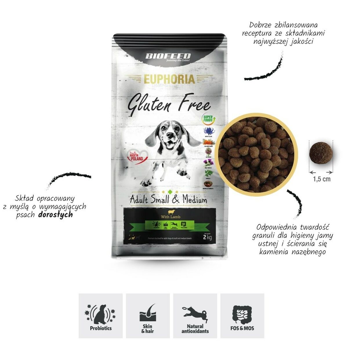 Futter Biofeed Adult Small & Medium Lammfleisch 12 kg-3