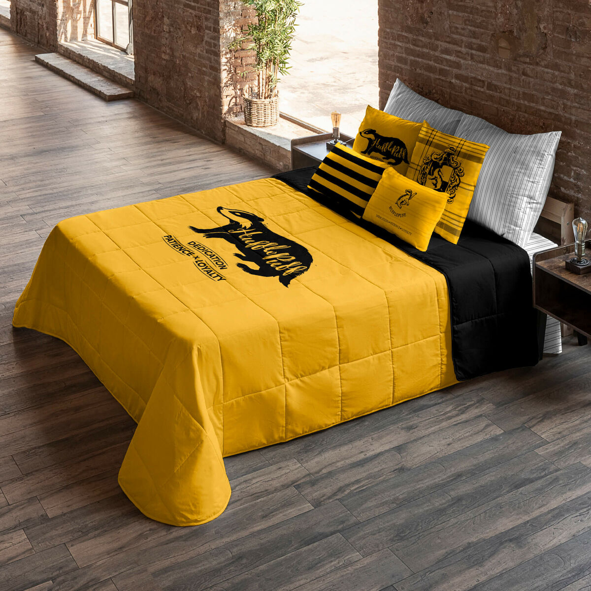 Eider down Harry Potter Hufflepuff Multicolored 250 g/m ² 250 x 270 cm 250 x 4 x 270 cm 150 bed-2