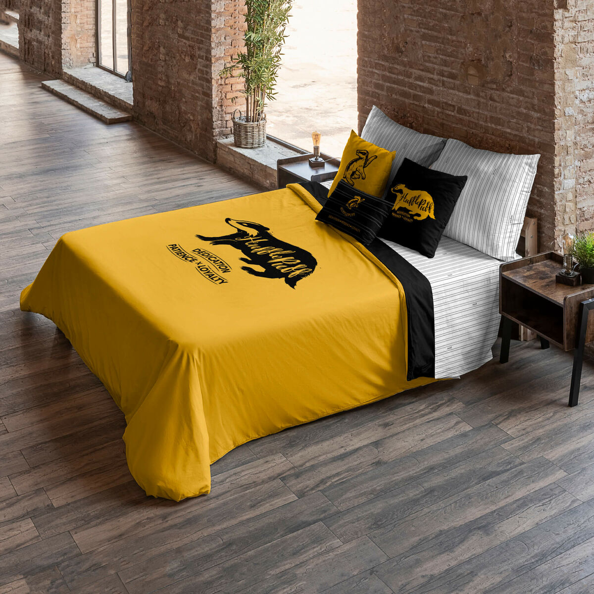 Bettbezug Harry Potter Hufflepuff 80 Bett 140 x 200 cm-3