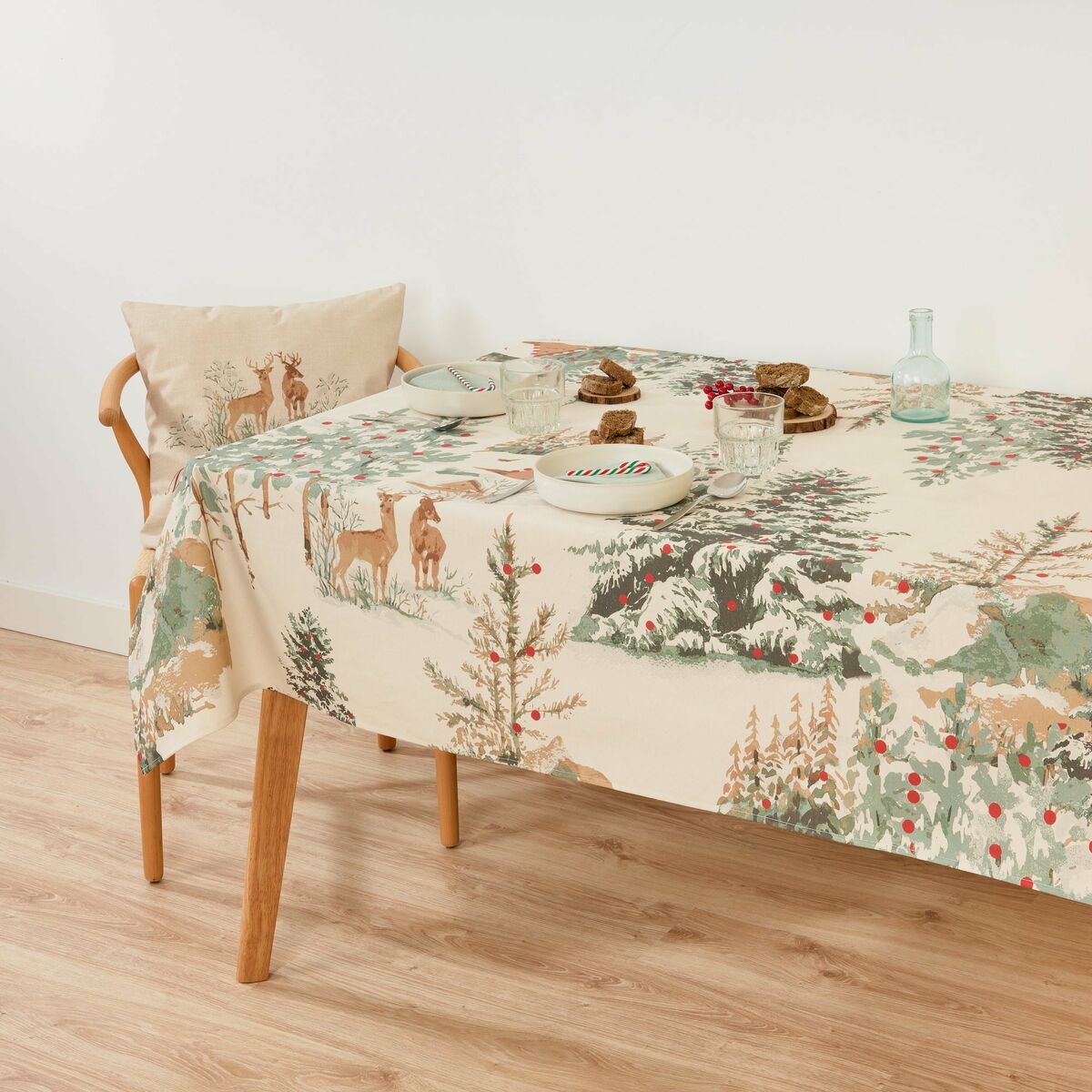Tablecloth Stain Resistant Belum Christmas Deer 100 x 155 cm