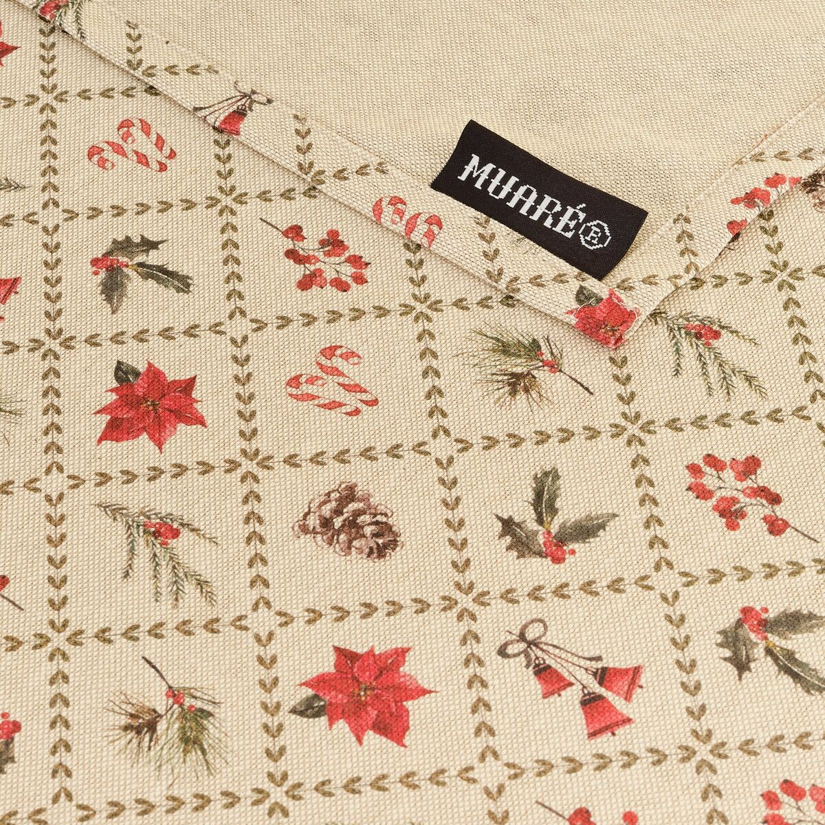 Скатерть устойчивая к пятнам Belum Christmas Flowers 100 x 155 cm-4