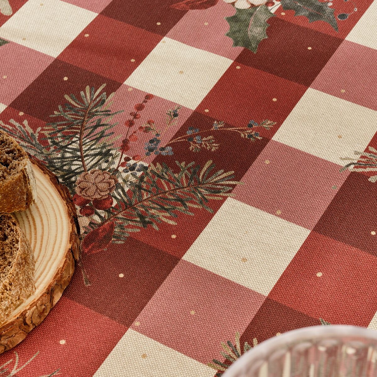 Скатерть устойчивая к пятнам Belum Christmas Mistletoe 155 x 155 cm-7