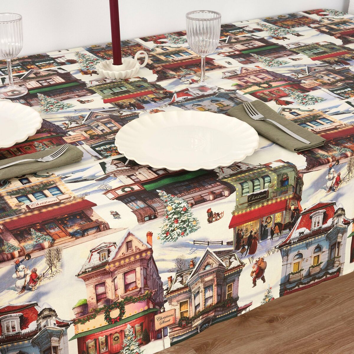 Скатерть из смолы, устойчивая к пятнам Belum Christmas City 250 x 140 cm-3