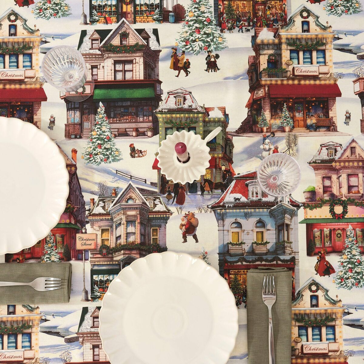 Скатерть из смолы, устойчивая к пятнам Belum Christmas City 250 x 140 cm-5